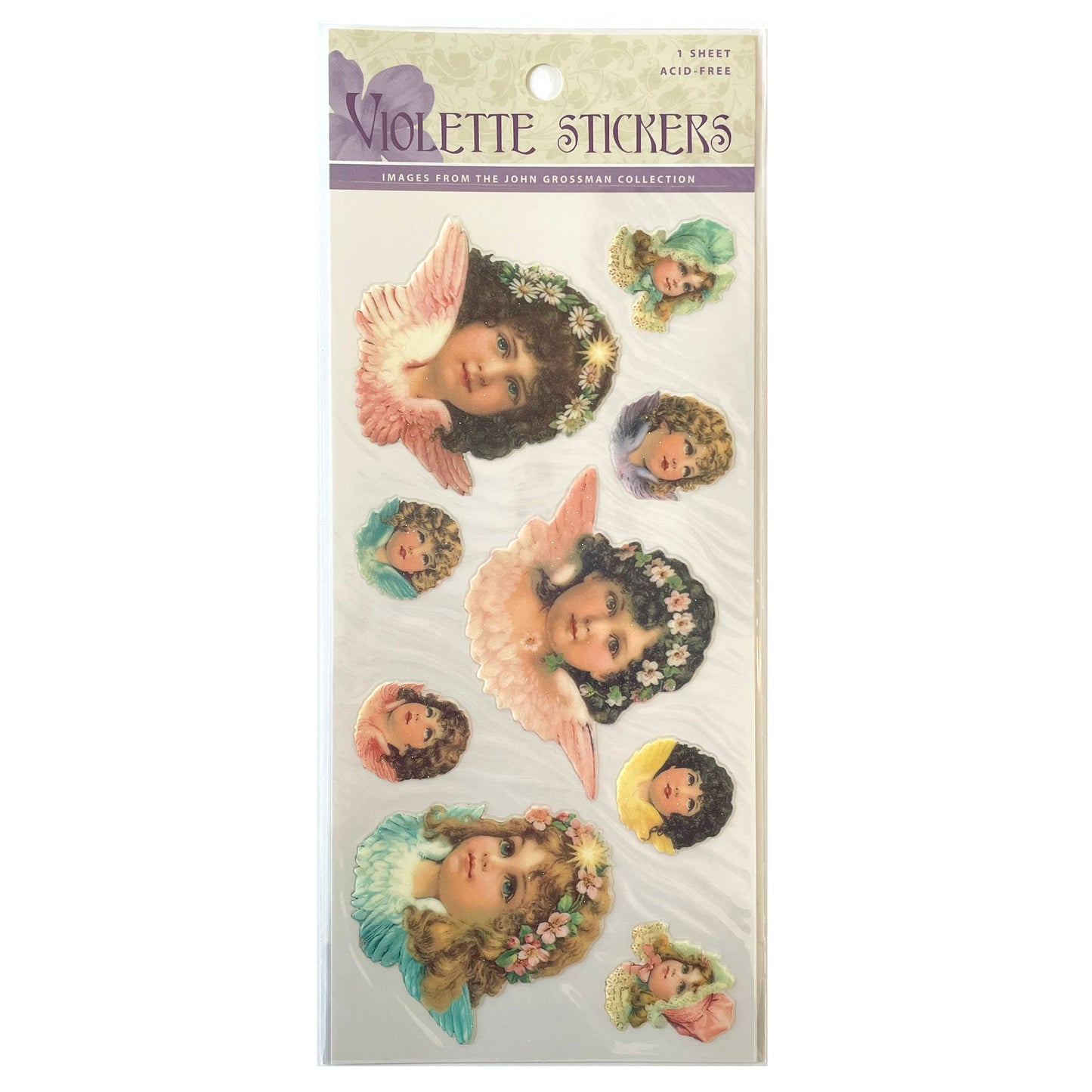 Violette: GEMS Angel Head Stickers