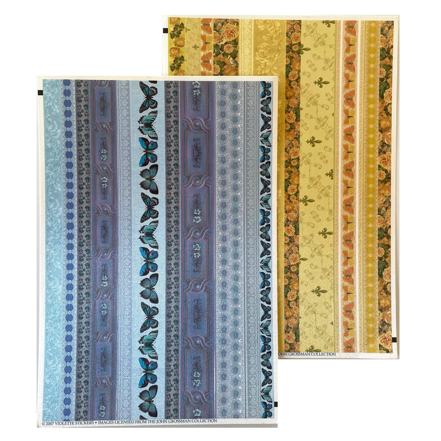 Violette: Satin Ribbon Fabric Stickers