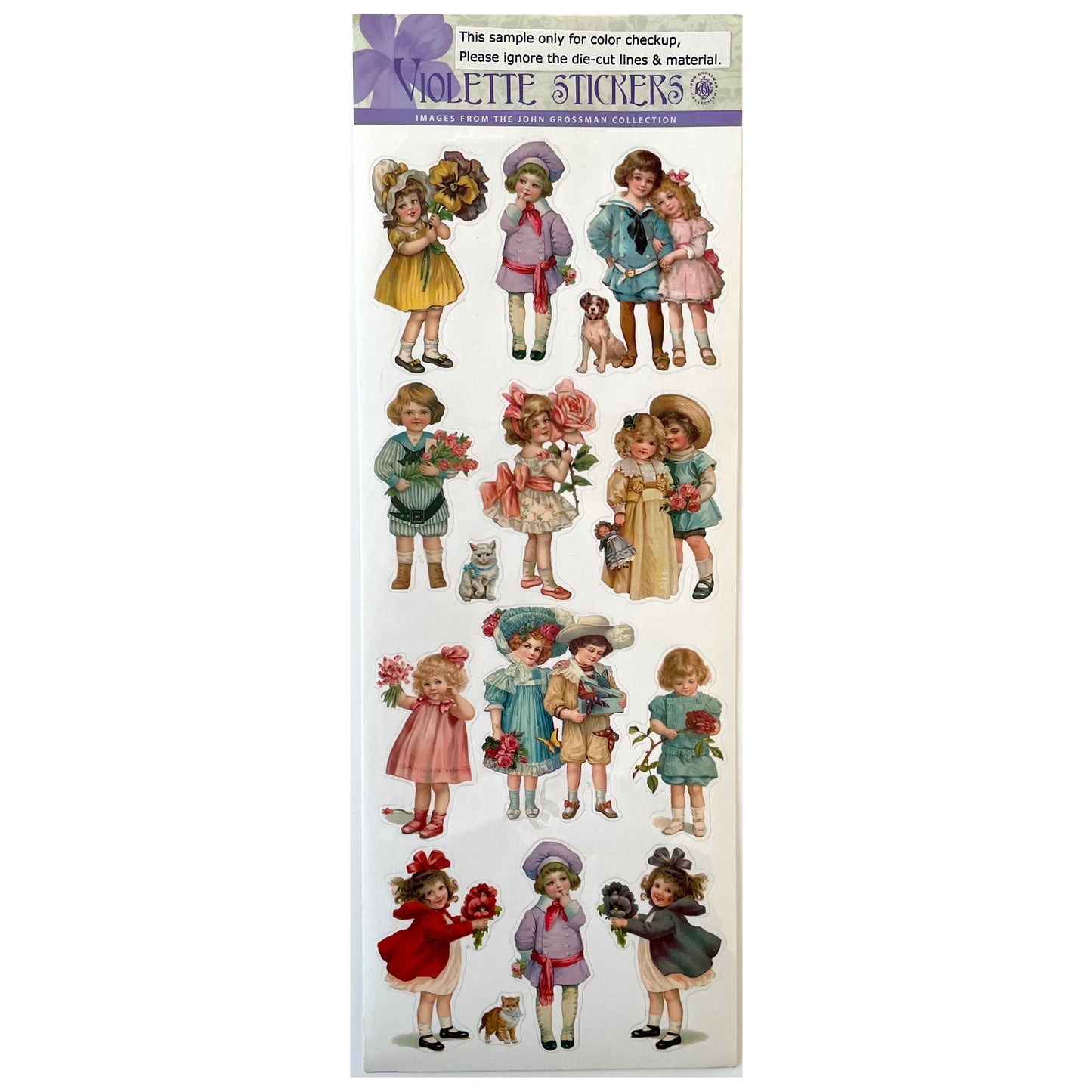Violette: Jumbo Sheet Victorian Children Stickers