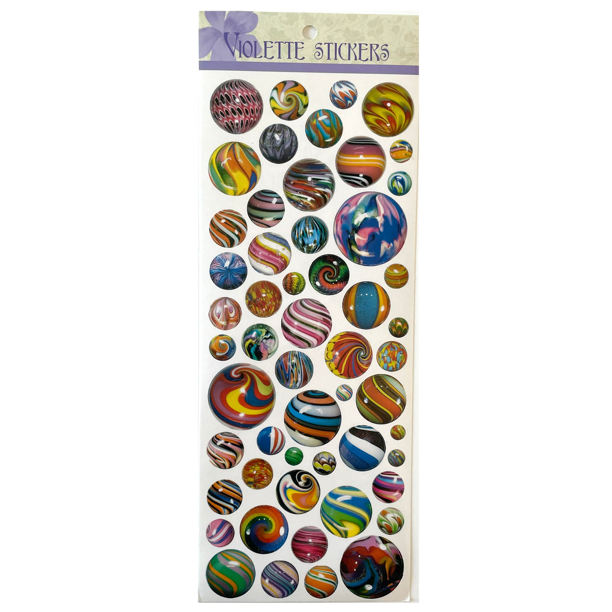 Violette: Jumbo Sheet Marbles Stickers