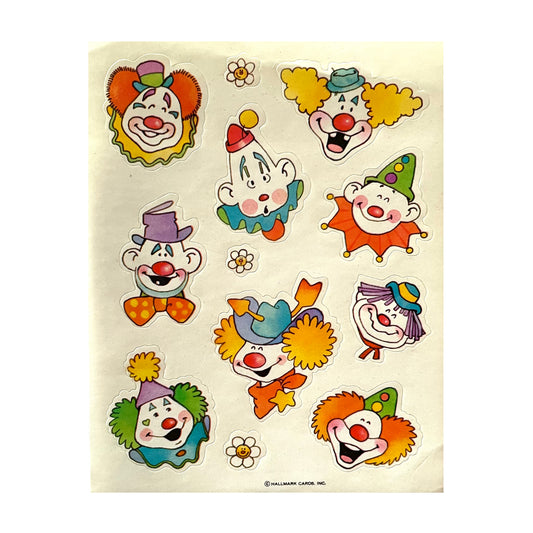 HALLMARK: Clown Face Stickers