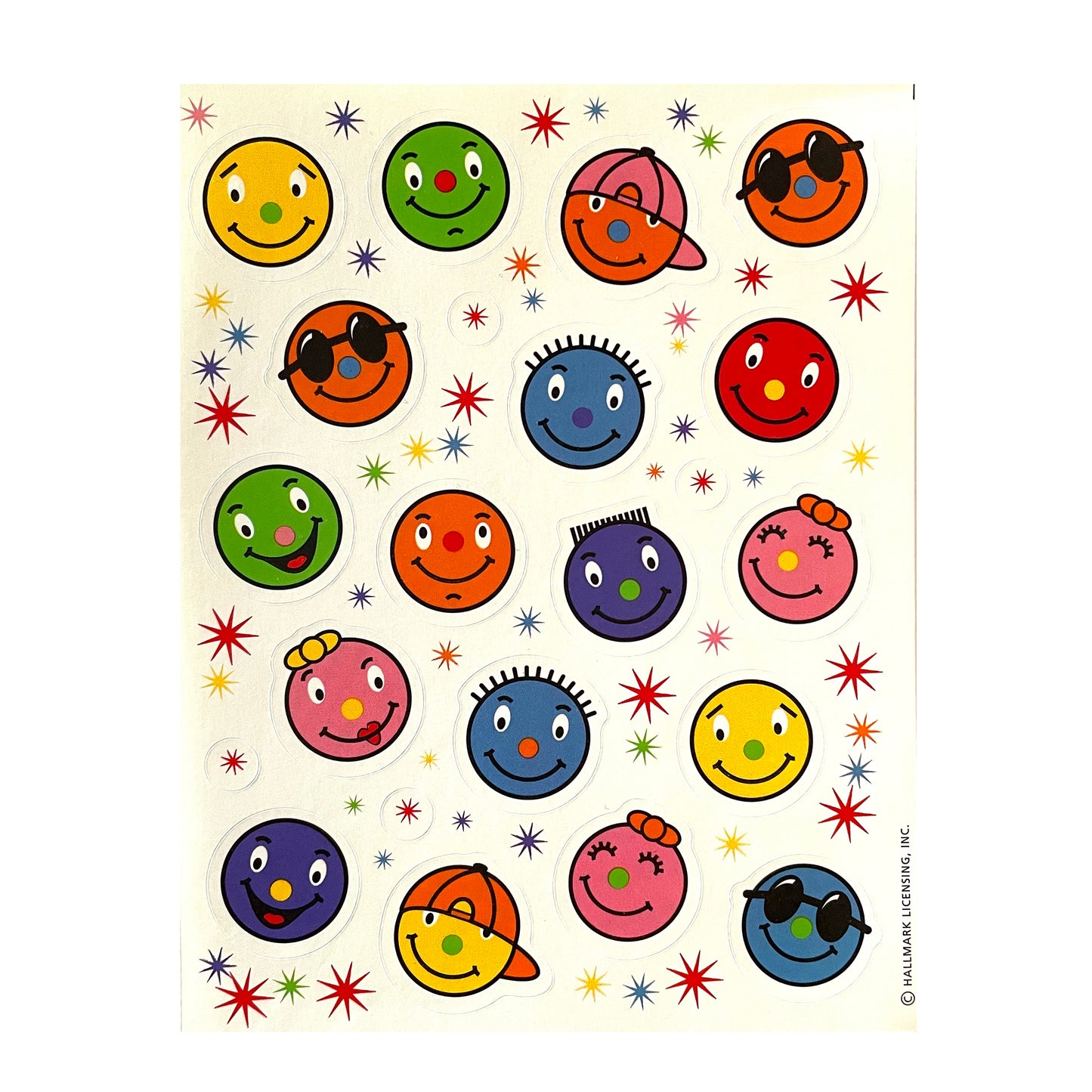 HALLMARK: Cool Funny Face with Stars Stickers