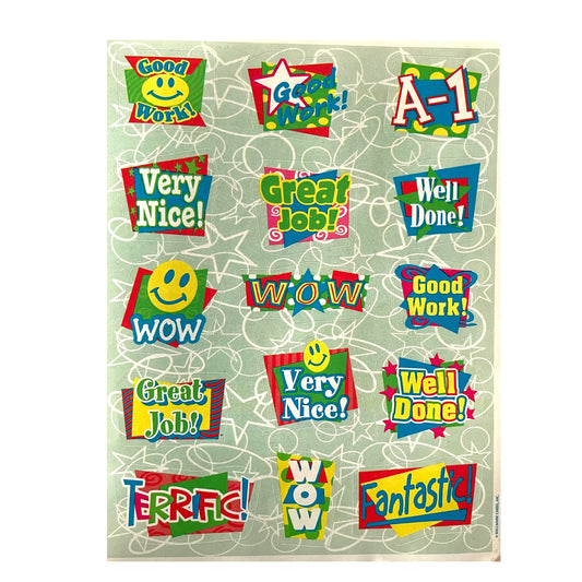 HALLMARK: Light green Teacher Reward Stickers