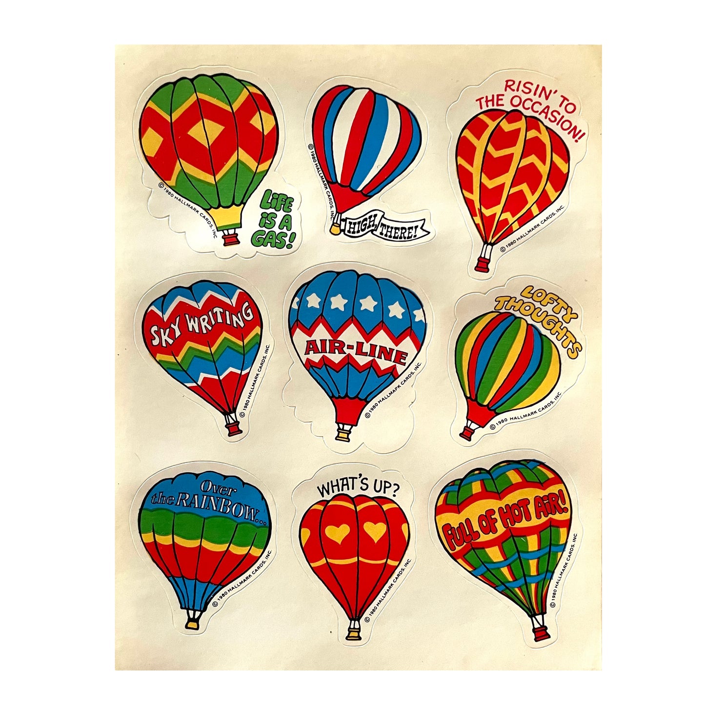 HALLMARK: Hot Air Balloons Stickers