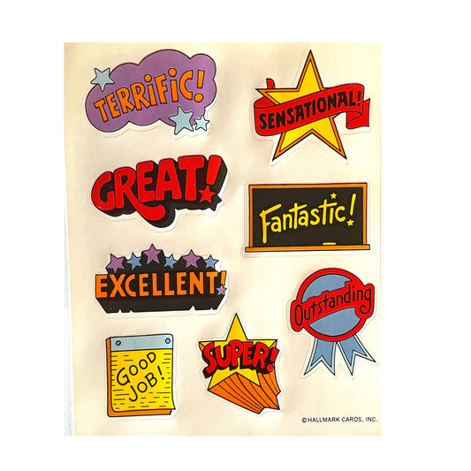 HALLMARK: 80's Teacher Reward Stickers
