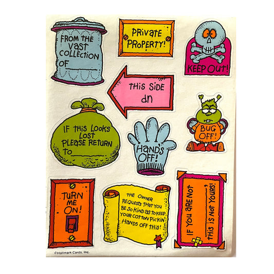 HALLMARK: 80's Funny Stickers