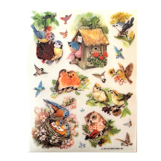 HALLMARK: Rub Off Bird Stickers