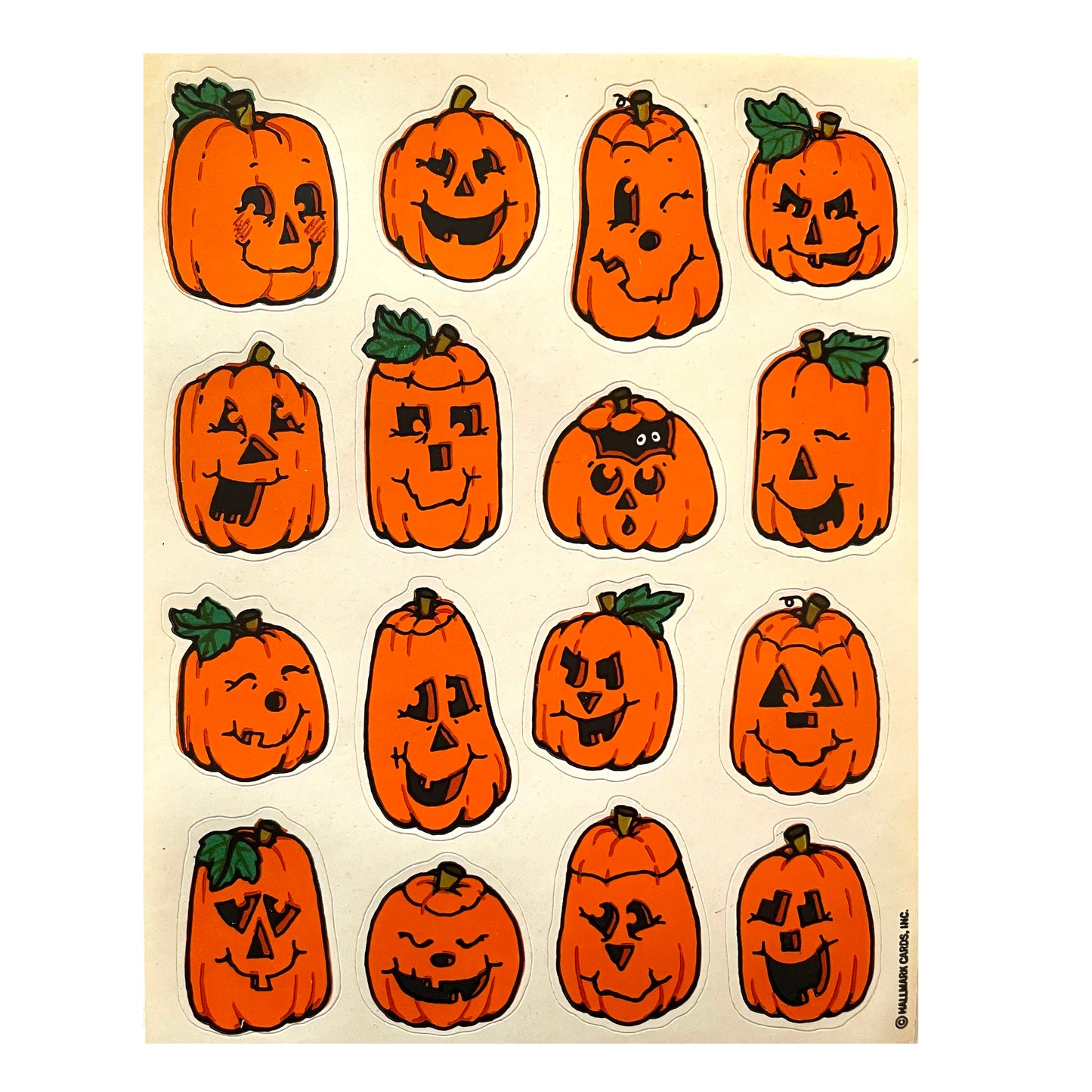 HALLMARK: Halloween Oblong Pumpkin Stickers