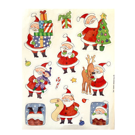 HALLMARK: Christmas Santas with Gifts Stickers
