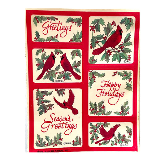 HALLMARK: Christmas Cardinal Stickers