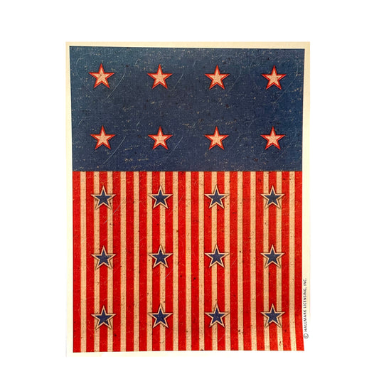 HALLMARK: US Stars on Large Flag Stickers