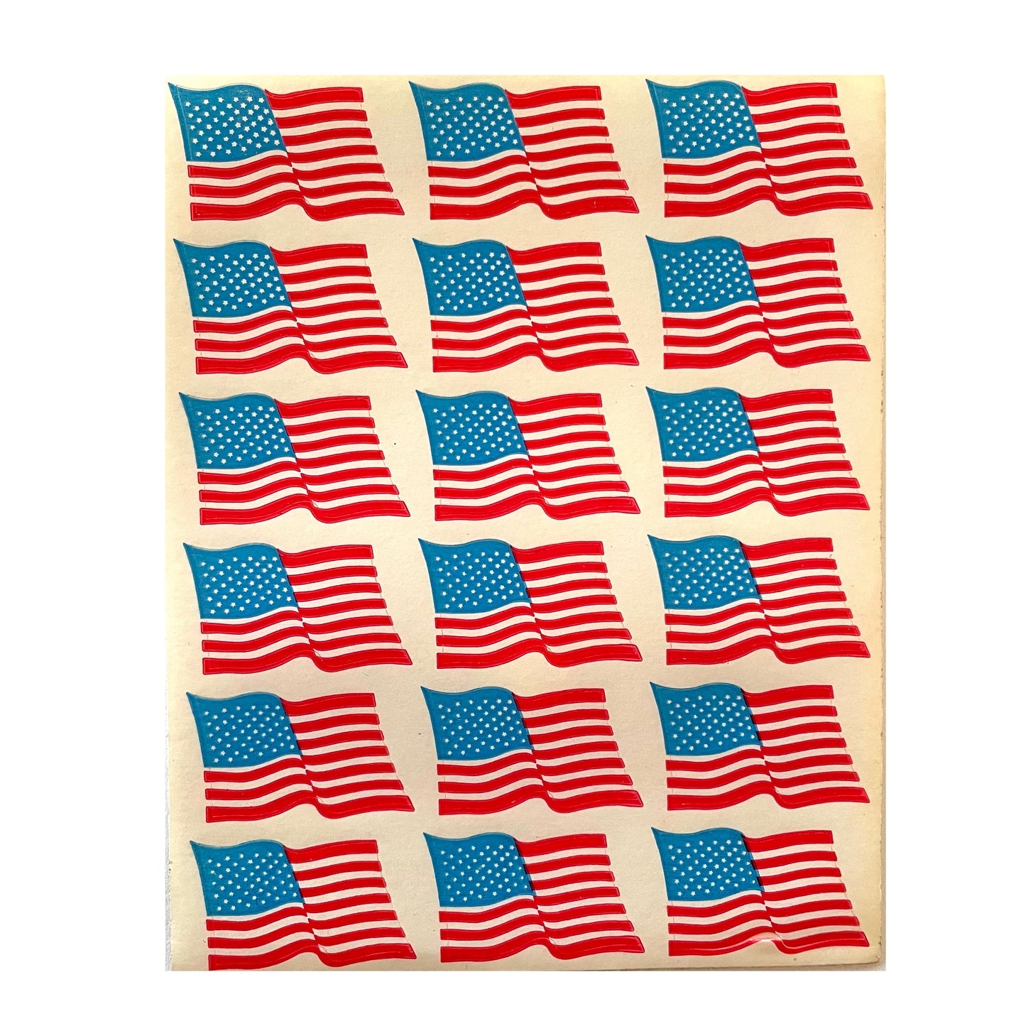 HALLMARK: US Flags 18 Stickers