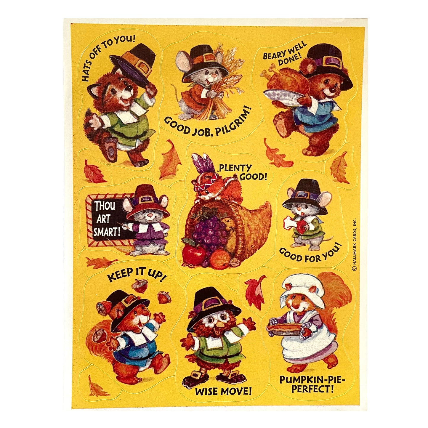 HALLMARK: Thanksgiving Animal Stickers