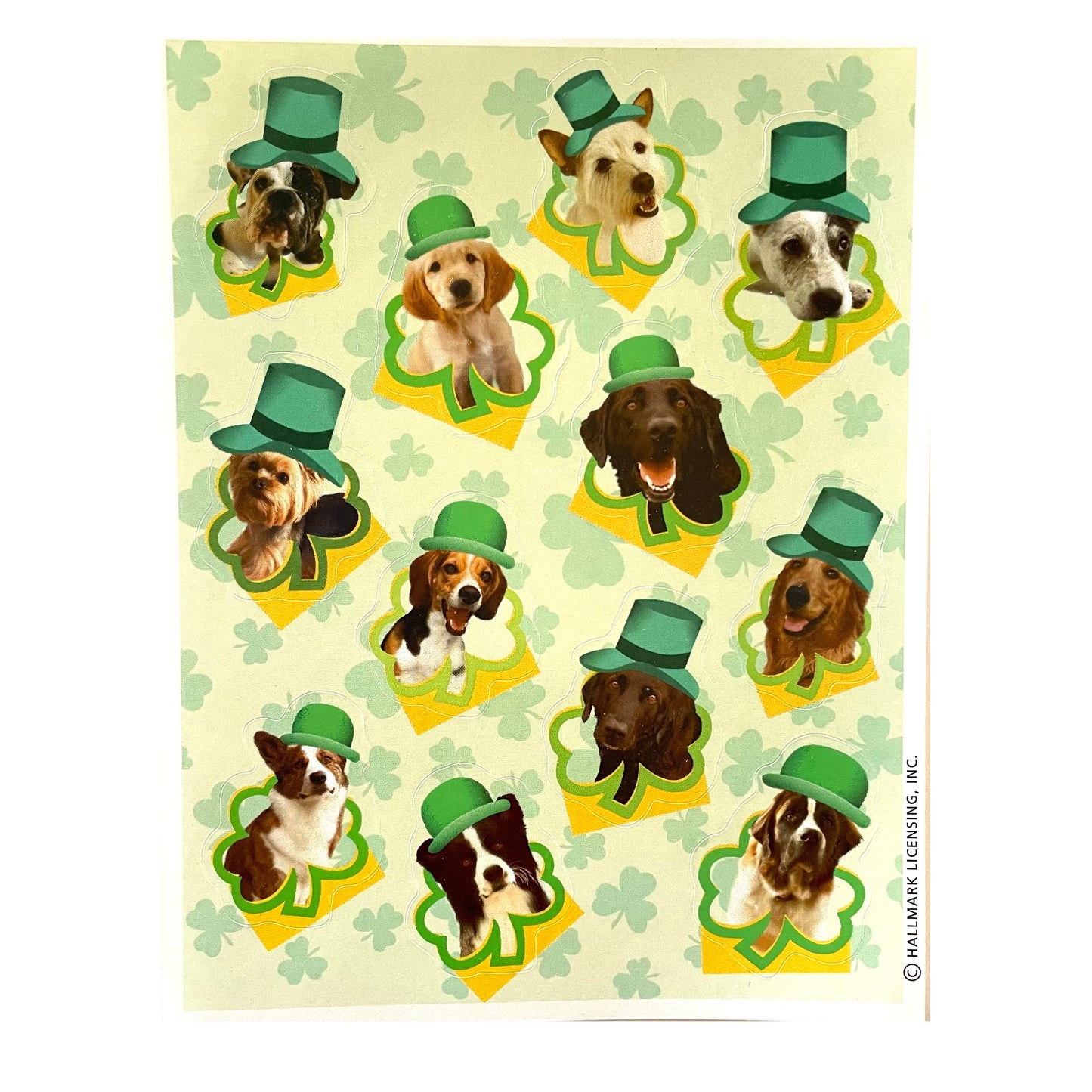 HALLMARK: St. Patrick's Day Dogs in Hats Stickers