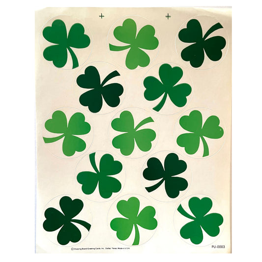 HALLMARK: St. Patrick's 4 Leaf Clovers Stickers