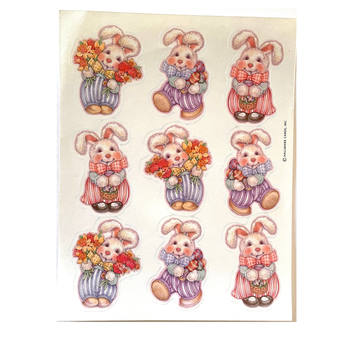 HALLMARK: Easter Rabbits with Gifts Stickers