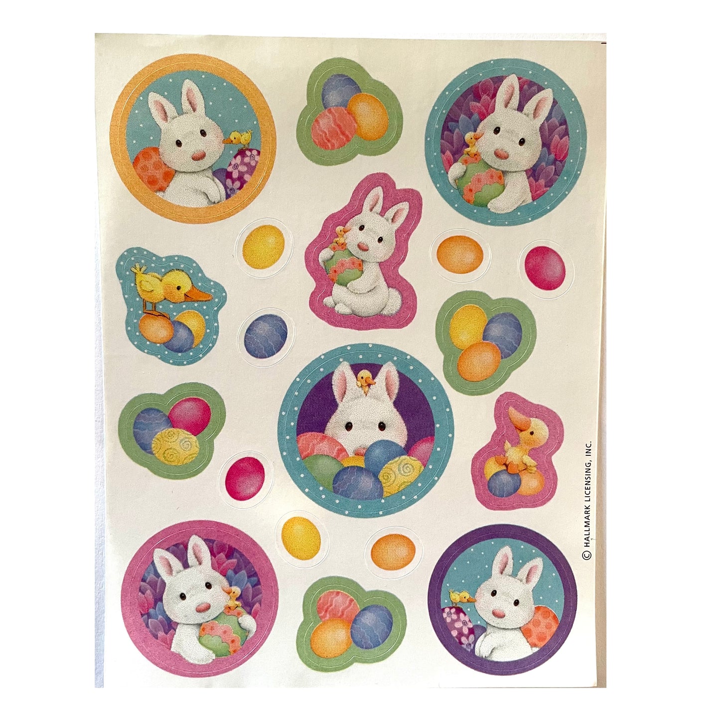 HALLMARK: Easter Bunny with Pastel Outlines Stickers