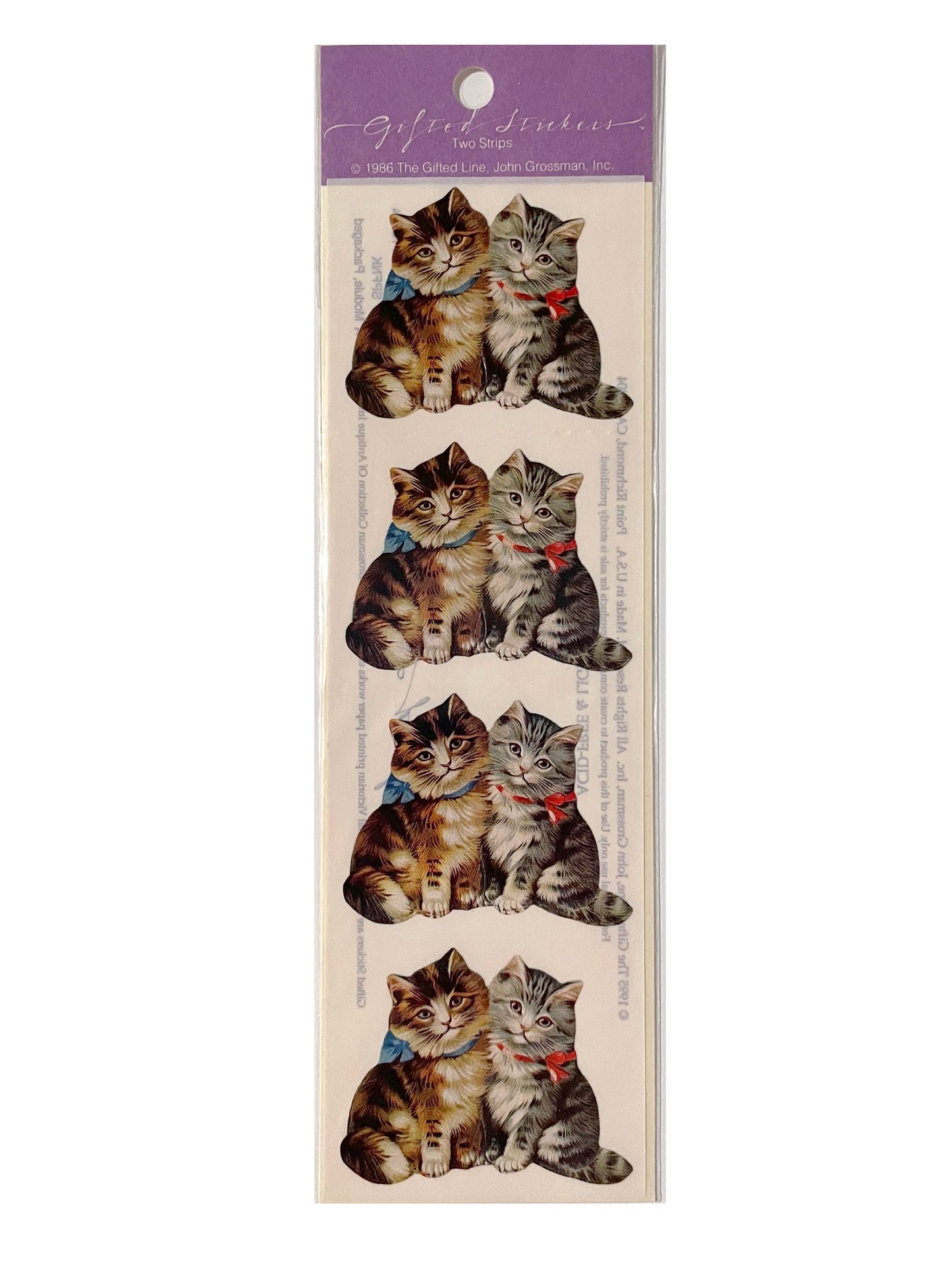 GIFTED LINE: Strips - Pair of Cats Stickers