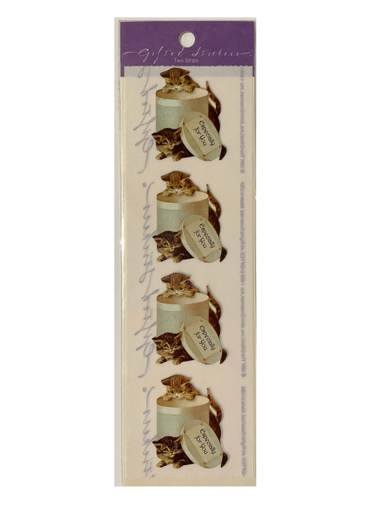 GIFTED LINE: Strips - Cats with Boxes Stickers