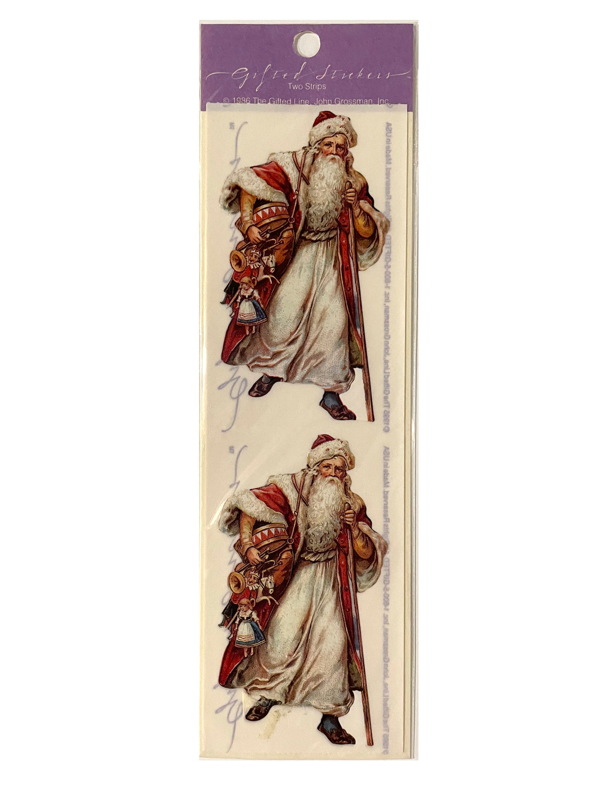 GIFTED LINE: Strips - Victorian Santa Sticker
