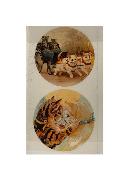 GIFTED LINE: Circle Victorian Cat Stickers