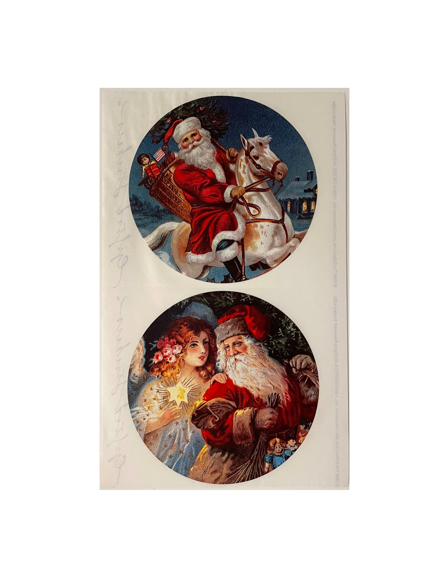 GIFTED LINE: Circle Santas Heads Stickers
