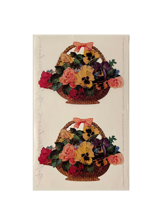 GIFTED LINE: Basket of Pansy Stickers