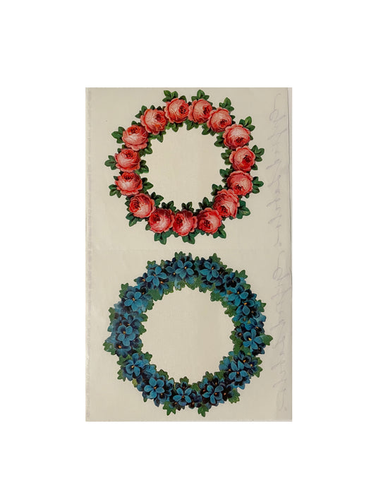 GIFTED LINE: 4 Floral Wreaths Stickers - 2 Sheets