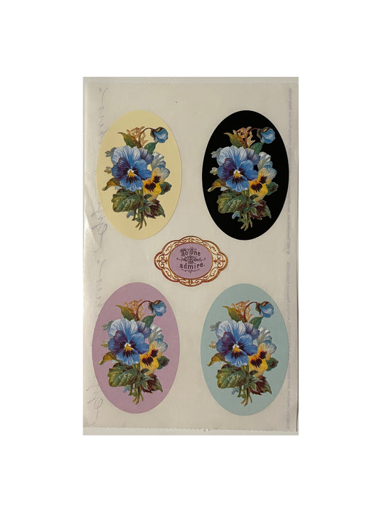 GIFTED LINE: Oval Pansy Stickers