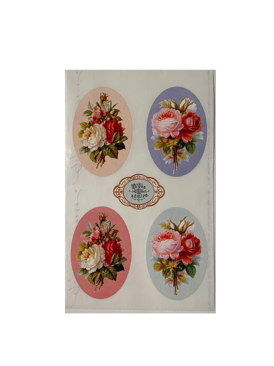 GIFTED LINE: Oval Roses Stickers