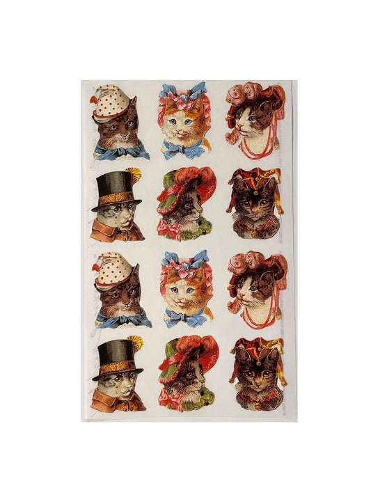 GIFTED LINE: Dressed Cat Heads Stickers
