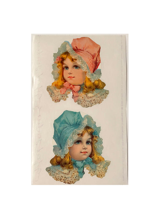 GIFTED LINE: Victorian Girls in Bonnets Stickers