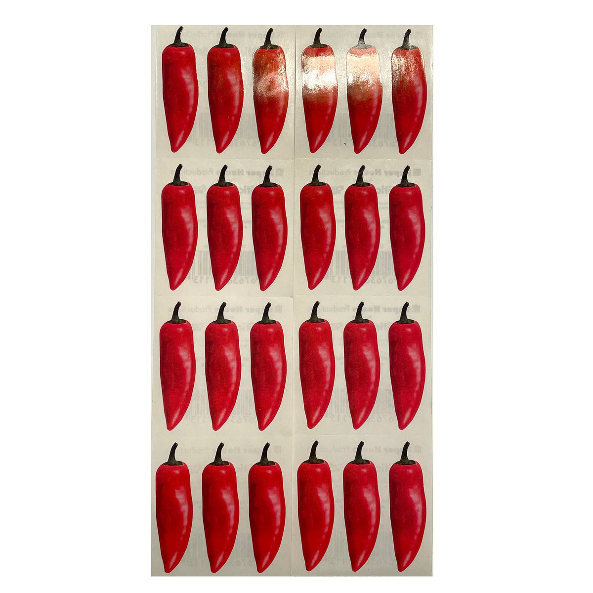 Chilli Paper Sticker Paper House: Photoreal Chili Pepper Stickers - 8 pcs – Sticker Stash Outlet