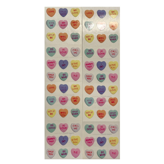 Paper House: Photoreal Conversation Candy Heart stickers