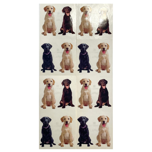 Paper House: Photoreal Labrador Dogs Stickers - 8 pcs