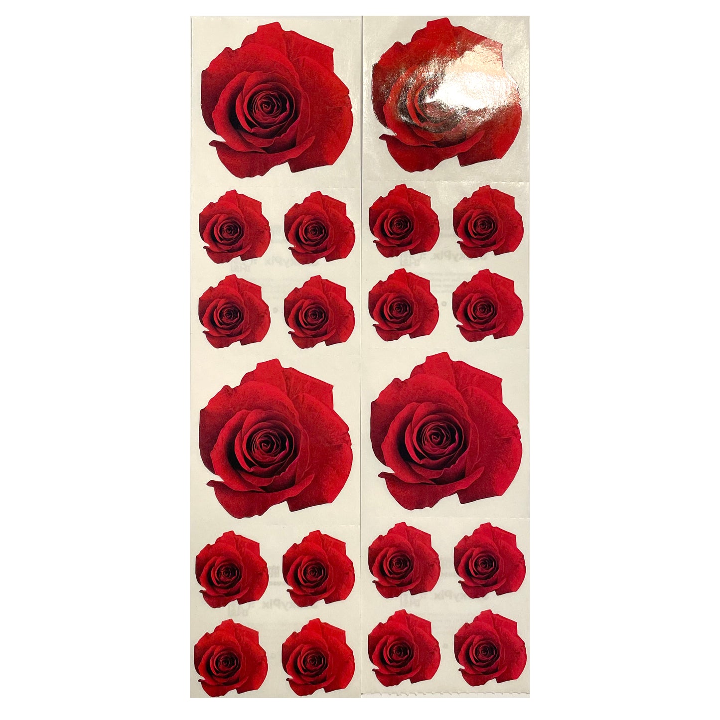 Paper House: Photoreal Red Rose Stickers - 8 pcs