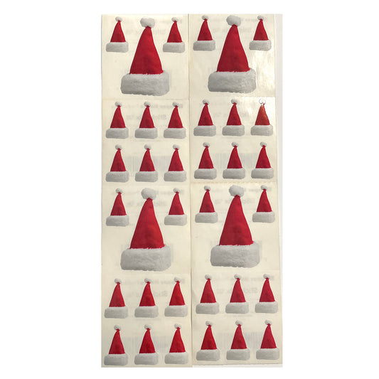 Paper House: Photoreal Santa Hats Stickers Strips - 8 pcs