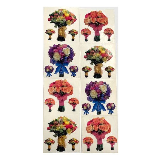 Paper House: Photoreal Multi Color Bouquets Stickers - 8 pcs