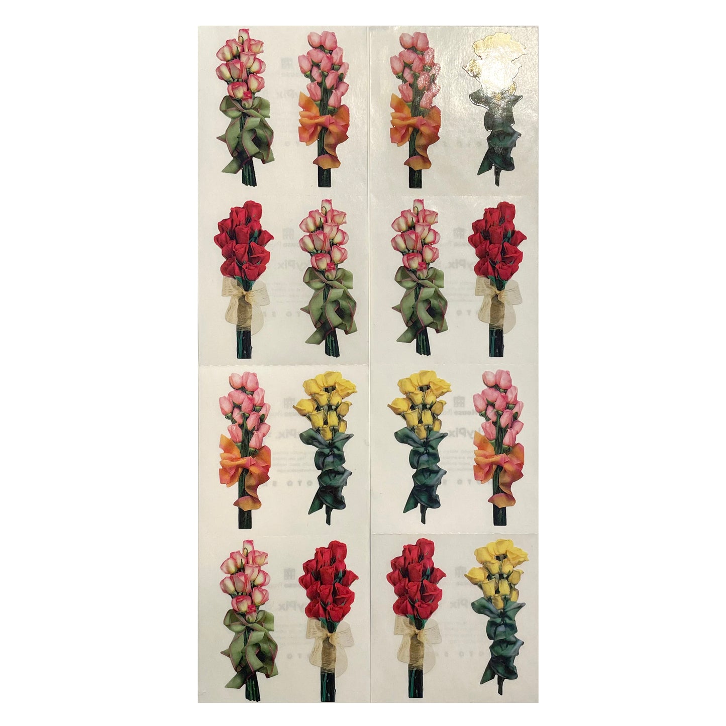 Paper House: Photoreal Rose Stem Bundles Stickers - 8 pcs