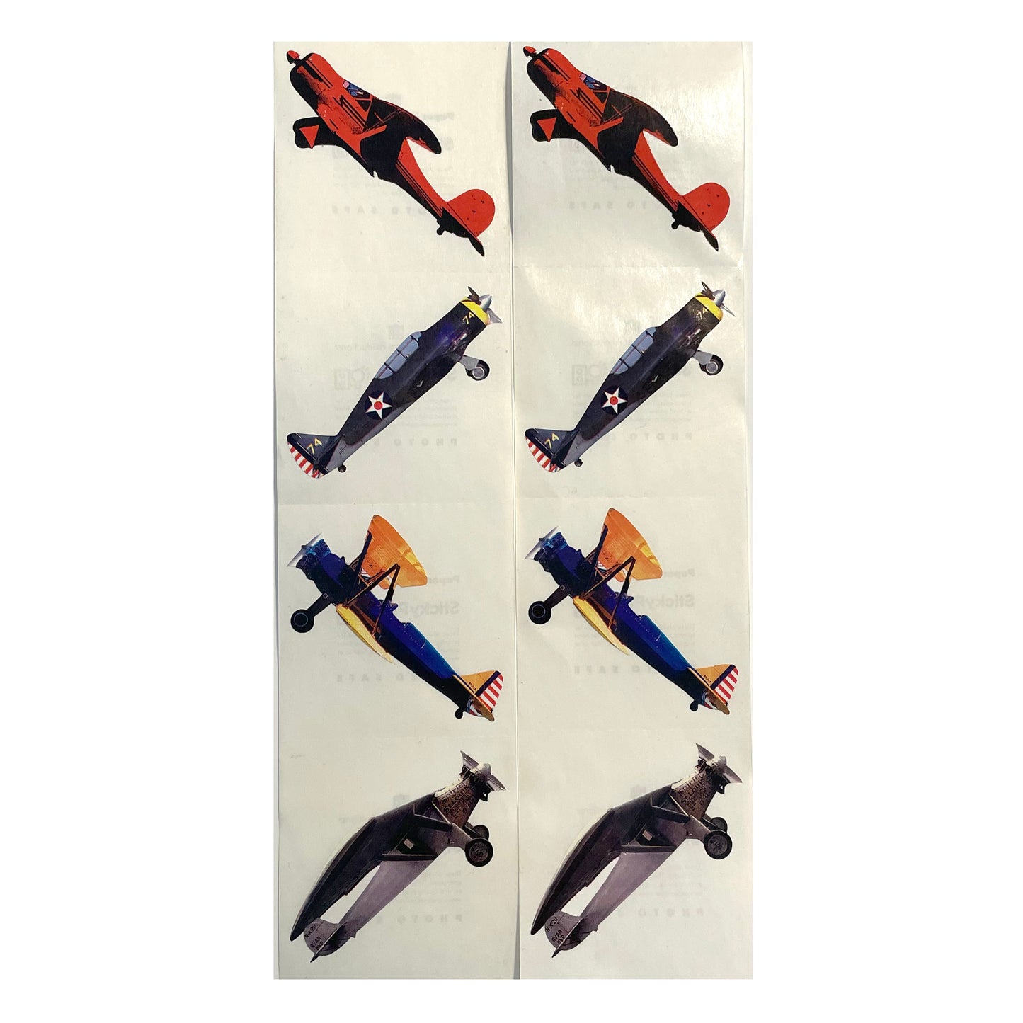 Paper House: Photoreal Vintage Airplanes Stickers - 8 pcs