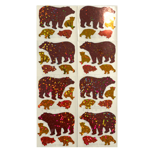 HAMBLY: Bears and Cubs glitter stickers *RARE*