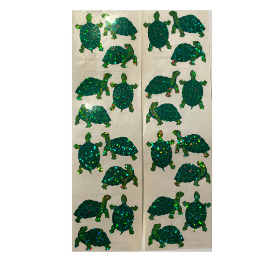 HAMBLY: Green Turtle glitter stickers