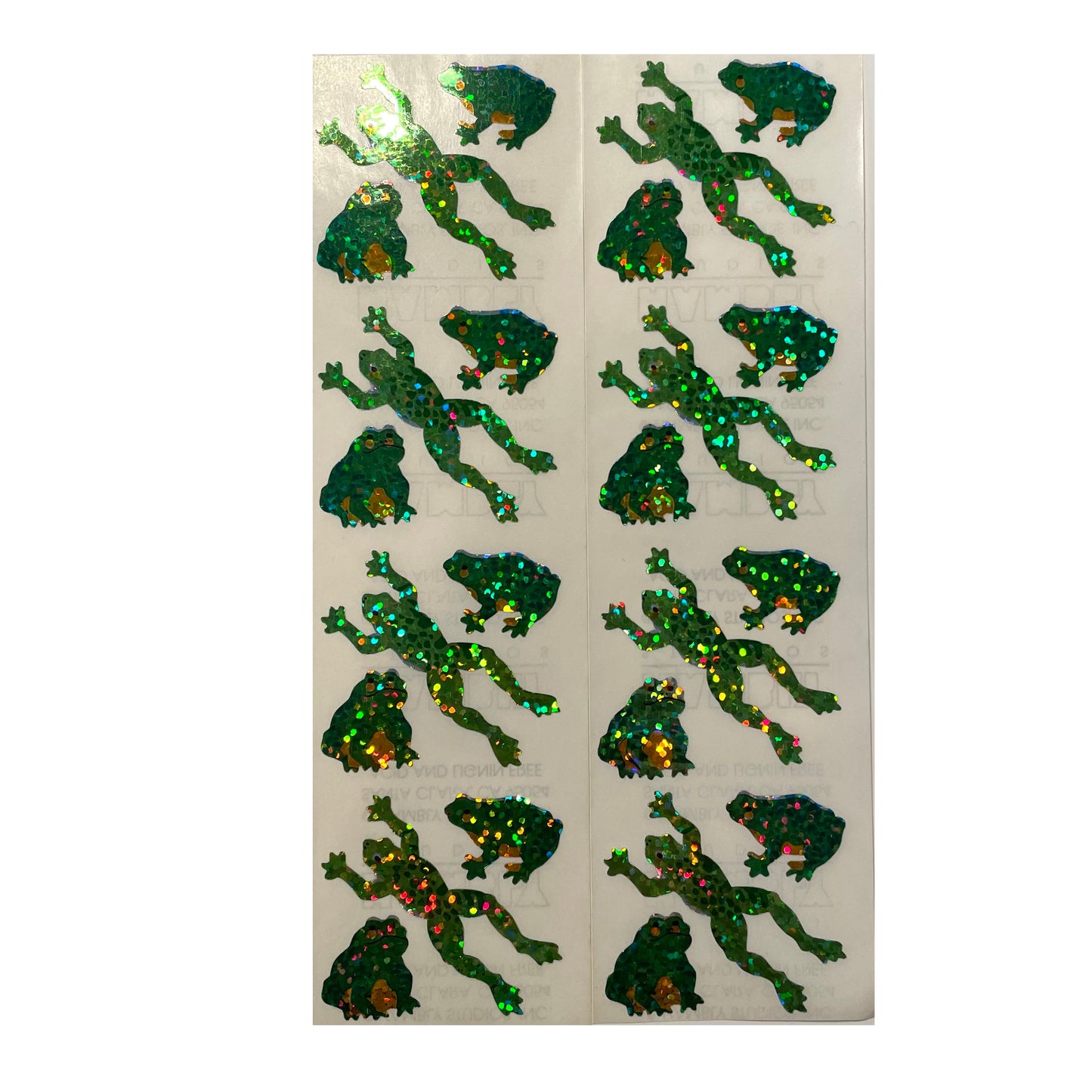 HAMBLY: Jumping Frog glitter stickers
