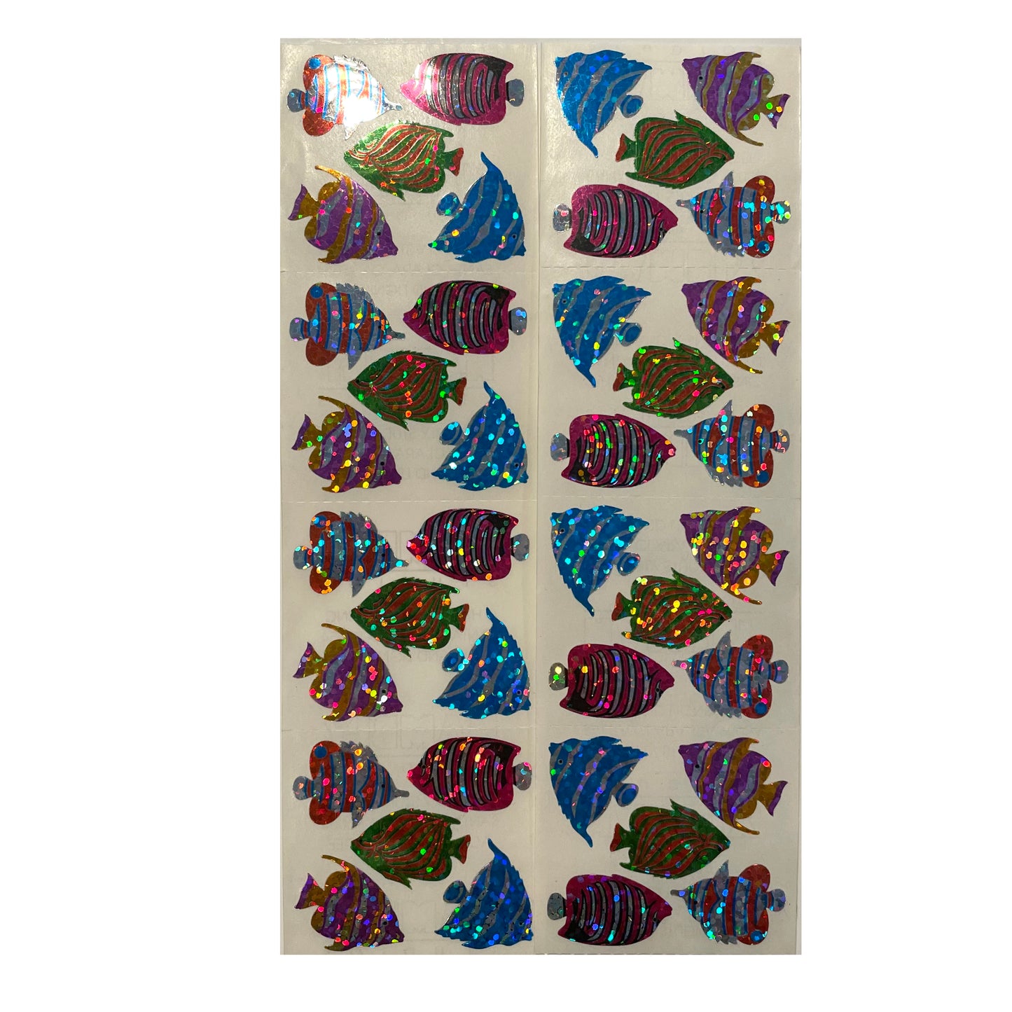HAMBLY: 5 colorful angel fish glitter stickers