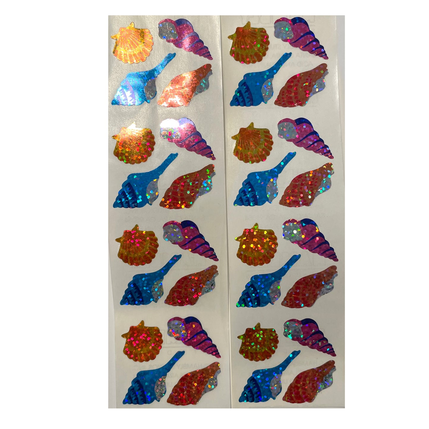 HAMBLY: Seashell glitter stickers