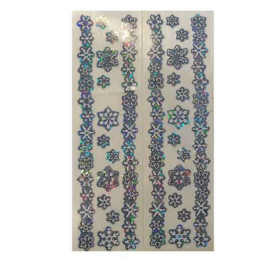 HAMBLY: Snowflake Strips glitter stickers