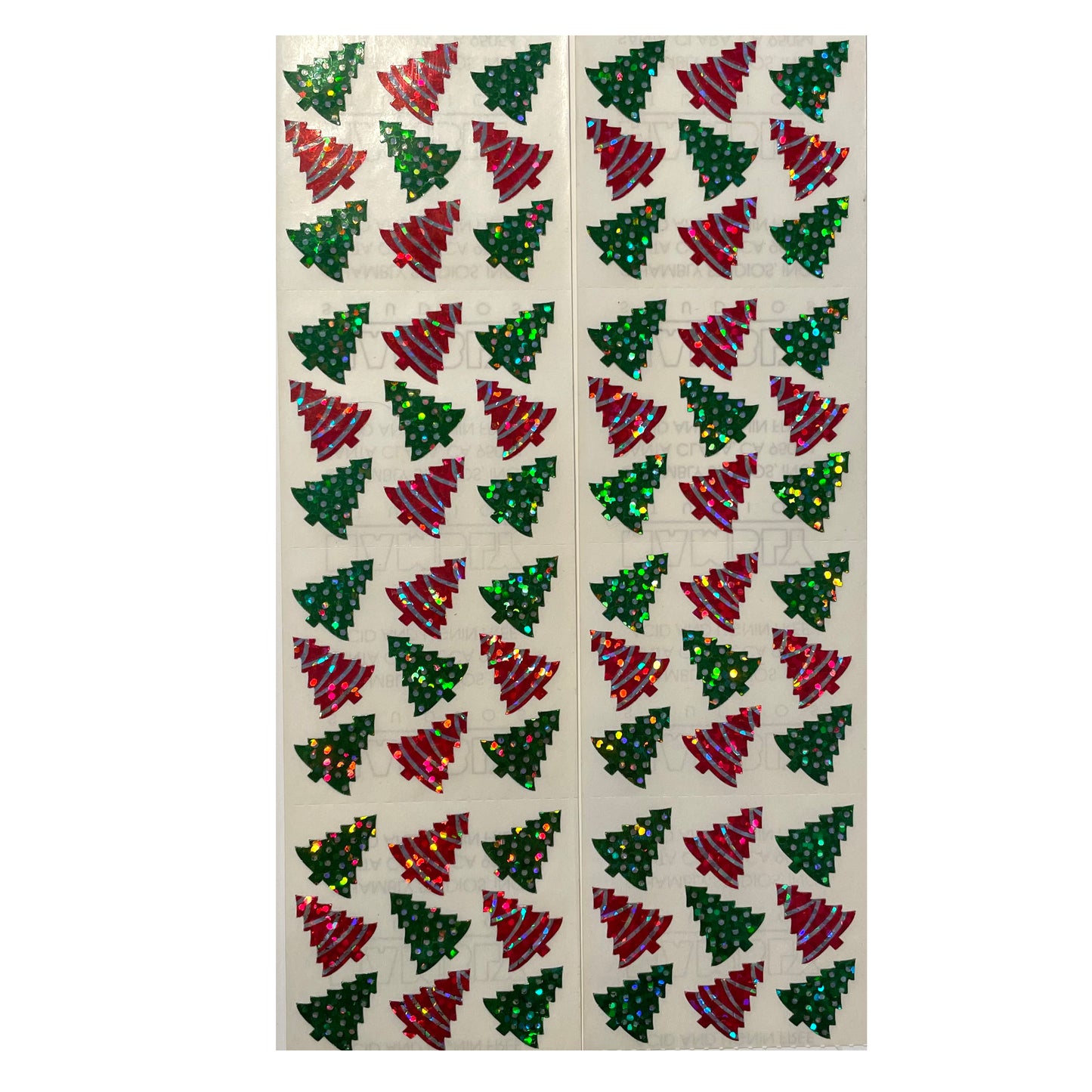 HAMBLY: Micro Christmas Tree glitter stickers *RARE*