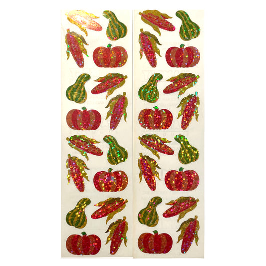 HAMBLY: Fall Squash, Pumpkins and Gourds glitter stickers
