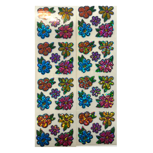 HAMBLY:Tropical Flower glitter stickers