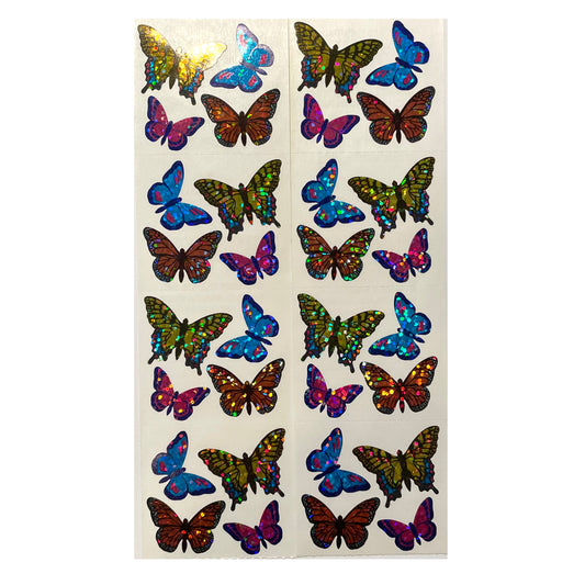 HAMBLY: 4 colorful butterfly glitter stickers